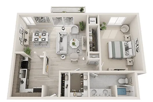 Floor plan 1BR