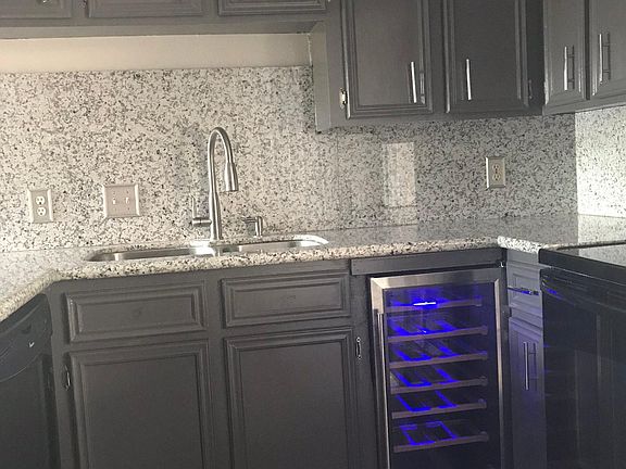 Wine fridge in kitchen!