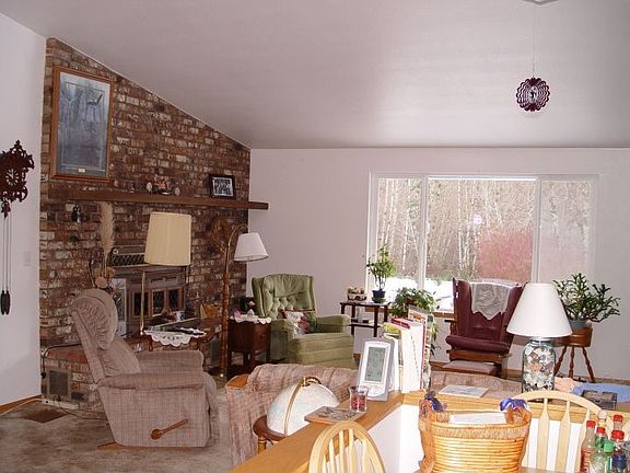 Wood fireplace on main floor