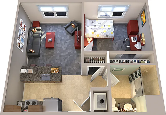 Floor plan One Bedroom