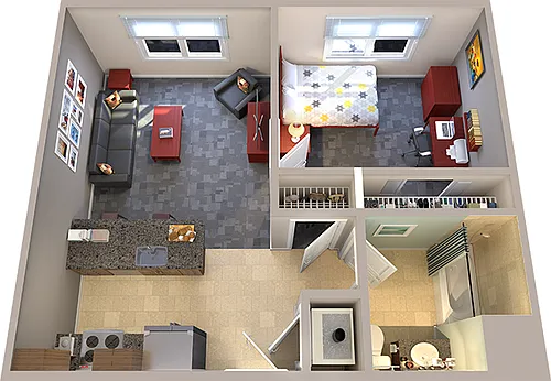 Floor plan One Bedroom
