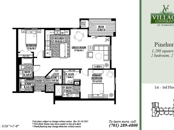 Pinehurst Plan, Village Cooperative of Bismarck (Active Adults 62+)
