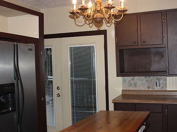 French doors lead to deck