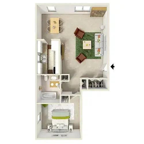 Floor plan 1B