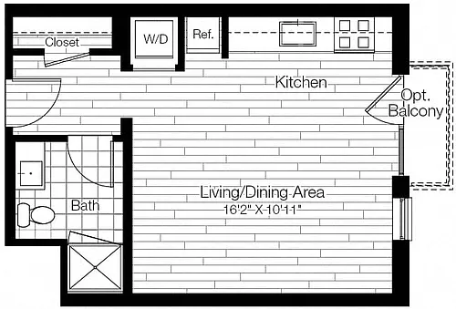 Floor plan Studio-S1