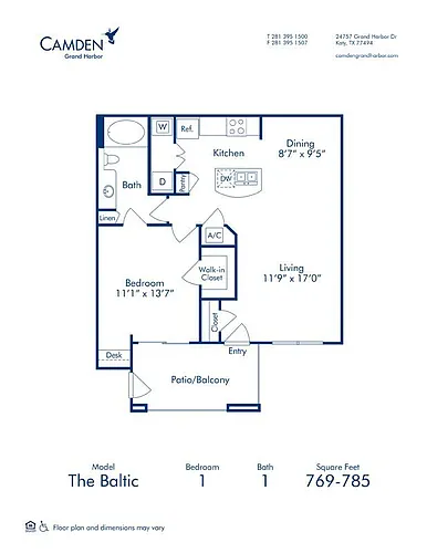 Floor plan The Baltic 785