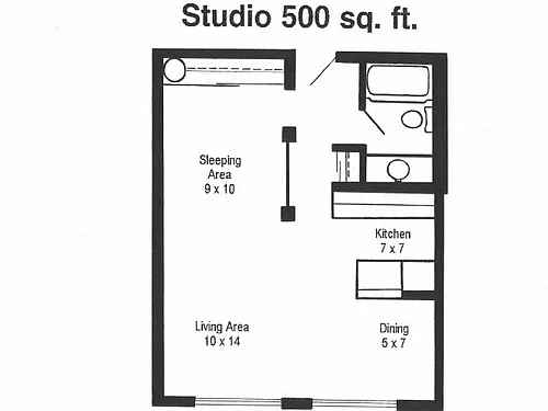 Floor plan Studio