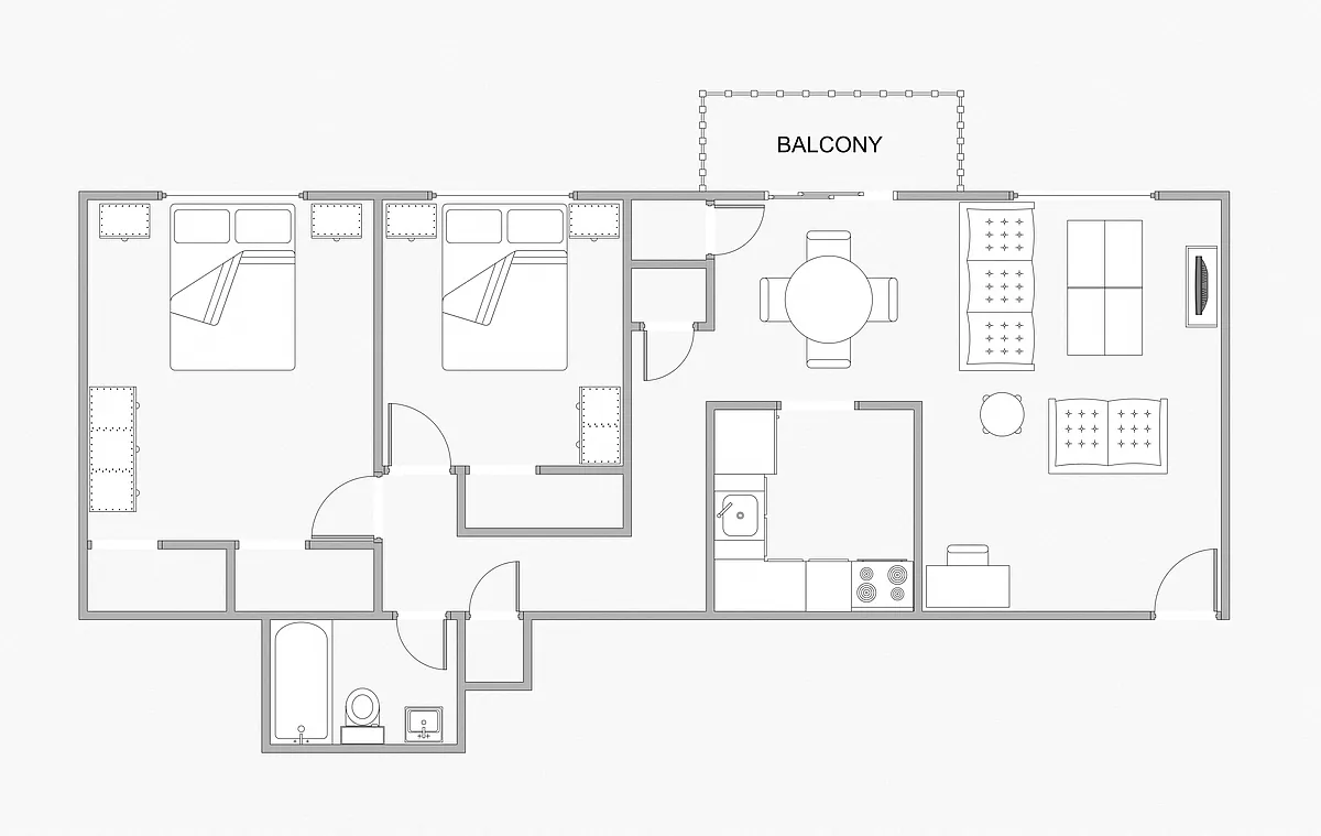 Floor plan 2 Bedroom