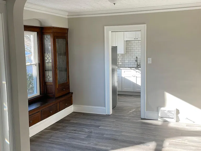 View of dining room looking towards kitchen