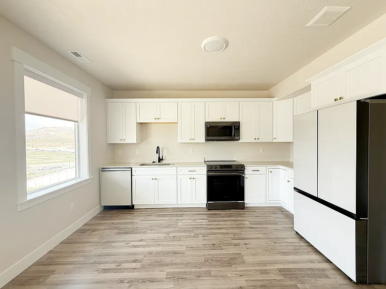 Basement apartment kitchen.