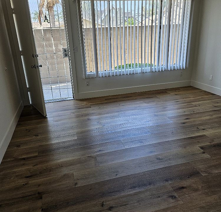 Living room looking out to front door