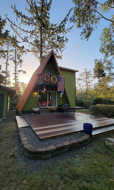 A-frame with copper roof