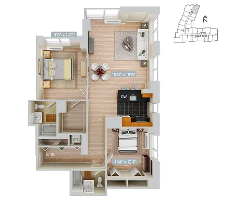 Floor plan Furnished-f-B11-1233