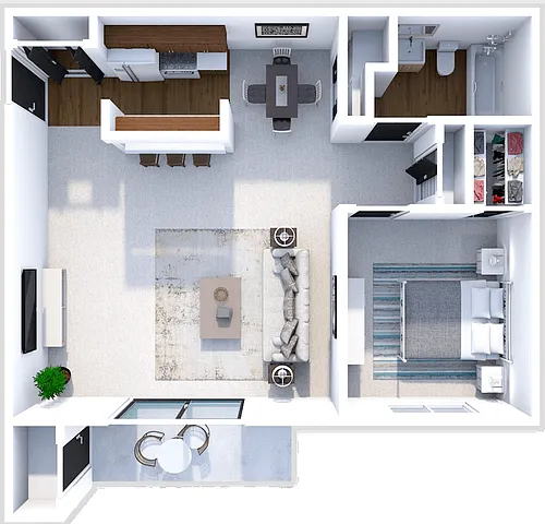 Floor plan 1 Bedroom