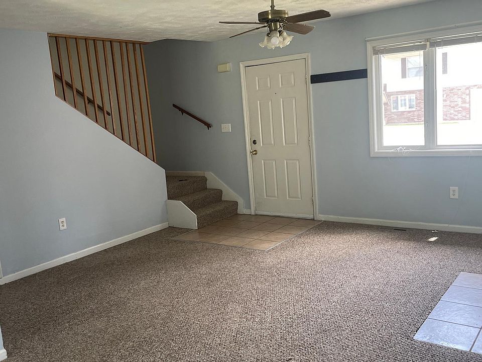 Entry way and living room area