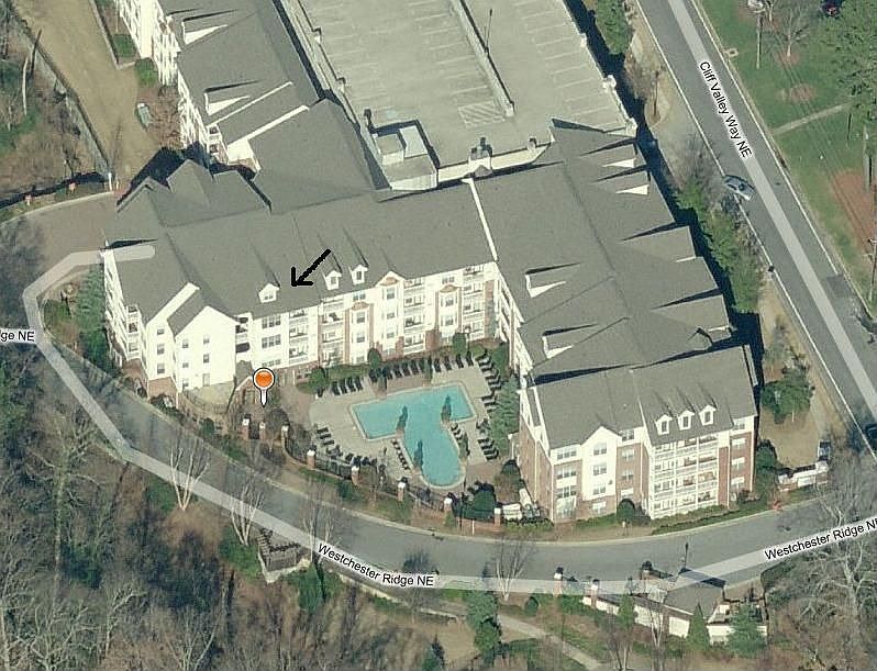 Top Floor with additional loft space and great view of the pool