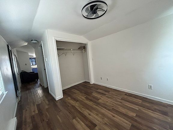 Full bedroom closet - View down hallway