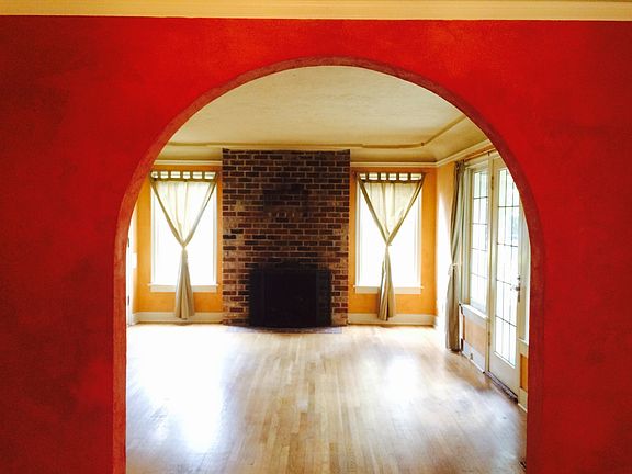 View from kitchen into living room.