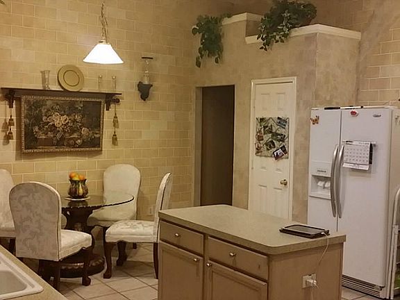 large kitchen with eat in dining