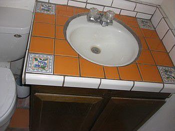 Bath sink tile
