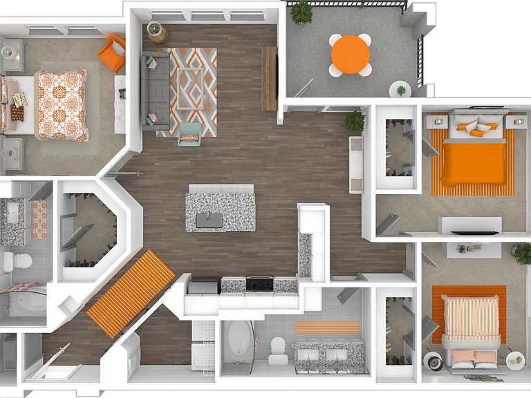 The Sensational, 3/2, 1353 SF with balcony/patio The Sensational, 3/2, 1353 SF with balcony/patio