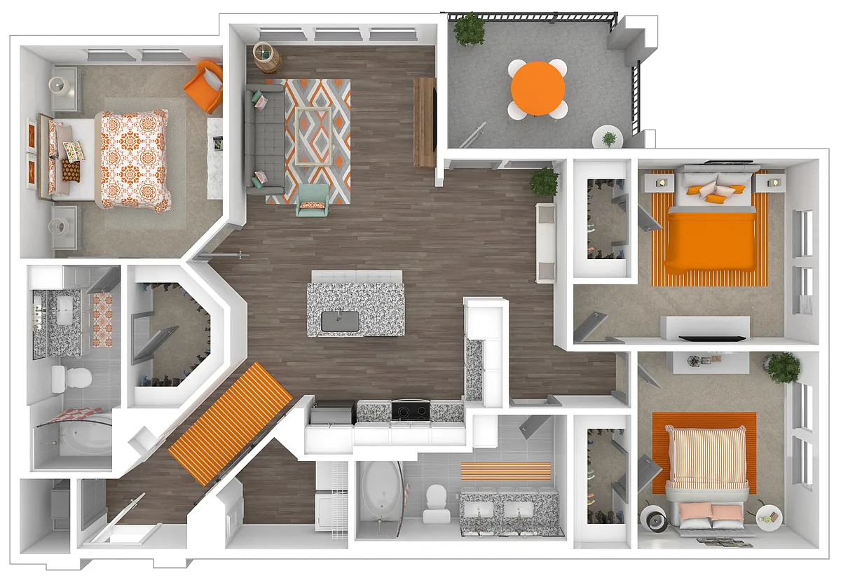 Floor plan C4-The Sensational | 1,353 SF