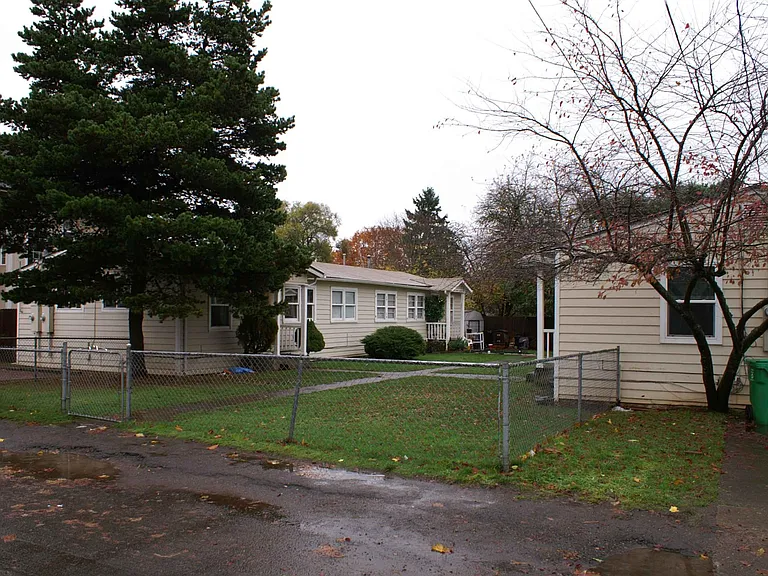 Fenced yard.