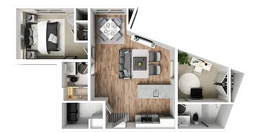 Floor plan Standard 2-Bedroom