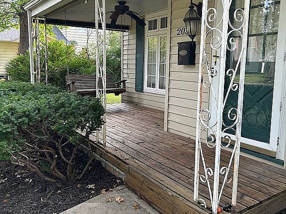 Front porch with swing