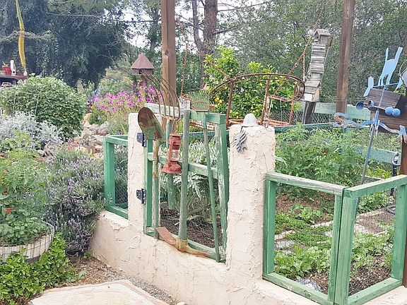 Raised veggie garden