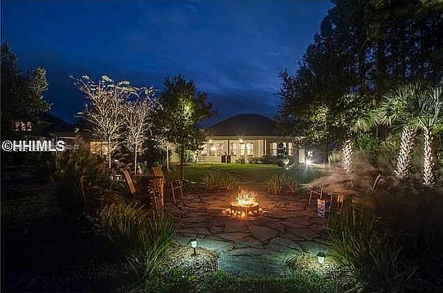 Your backyard at night 