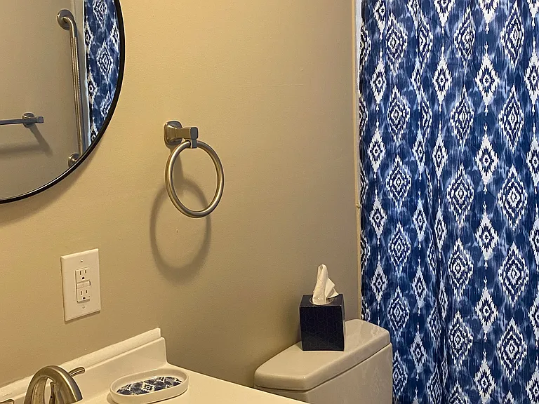 New bathroom sink and mirror