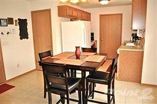 Nice eating area off kitchen with tile floors