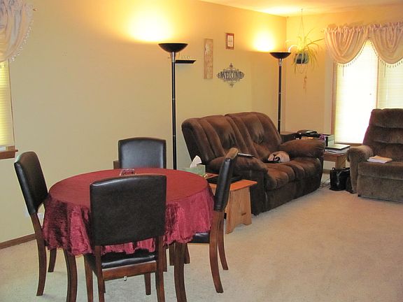 Dining room next to living room