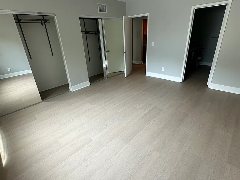 Bedroom closets, entry and bath entrance