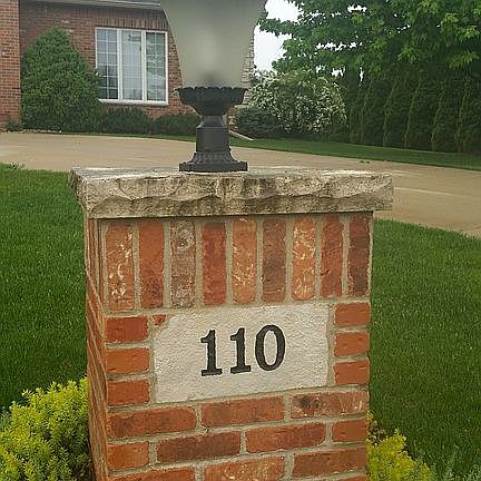 Lamp Post with House Number