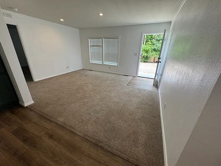 Living room from kitchen view
