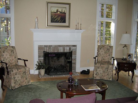 Wood burning fireplace