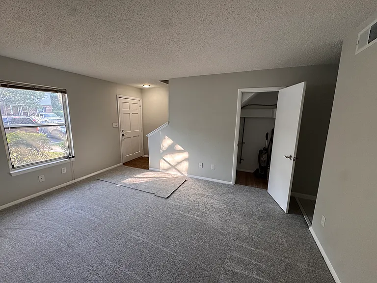 Living room and utility closet