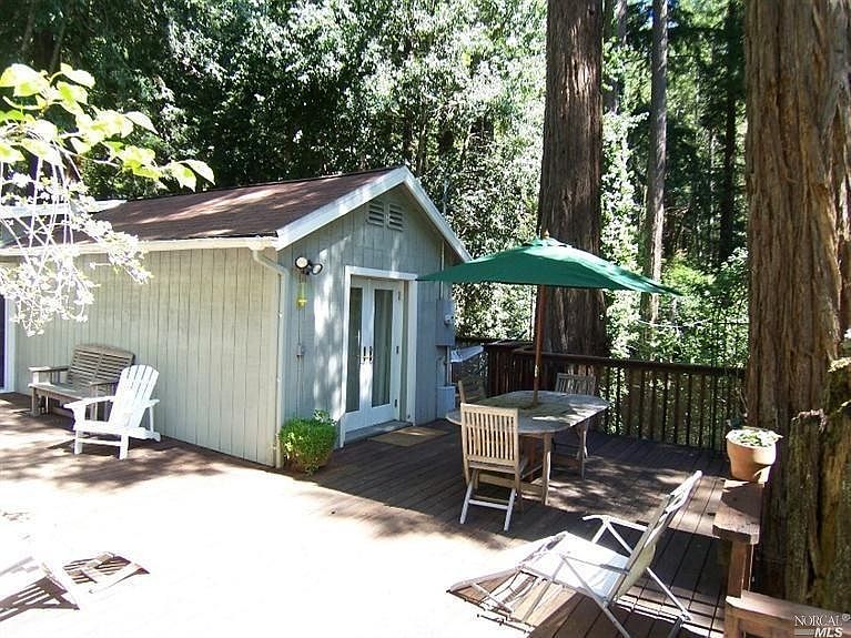 Lots of Decking, french doors lead to the living room.