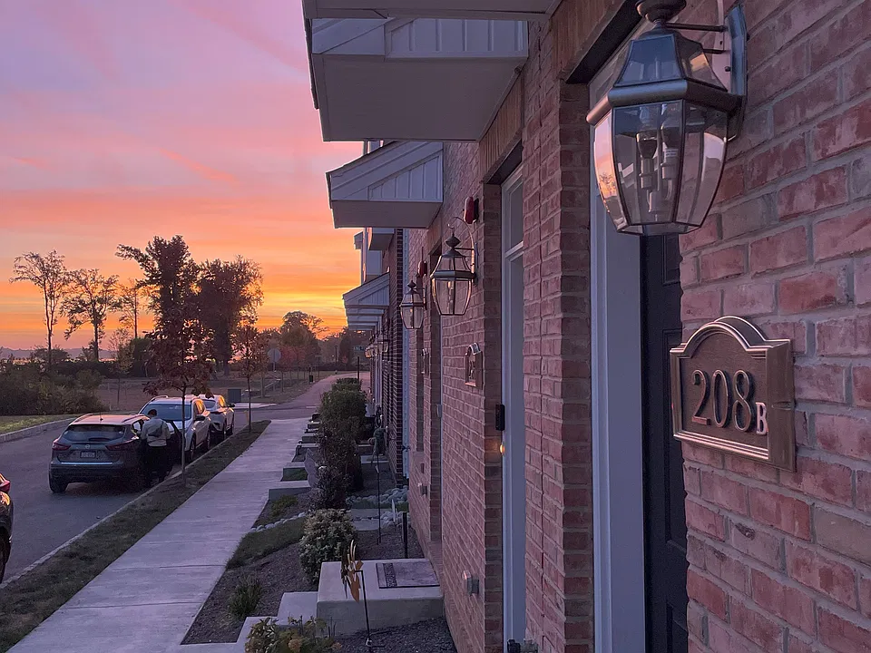 208B Dock St faces south with beautiful views of sunsets and sunrises with quiet tree lined sidewalks