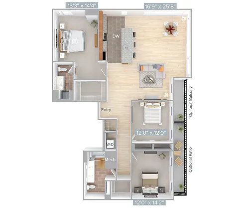 Floor plan C2-1703-1718
