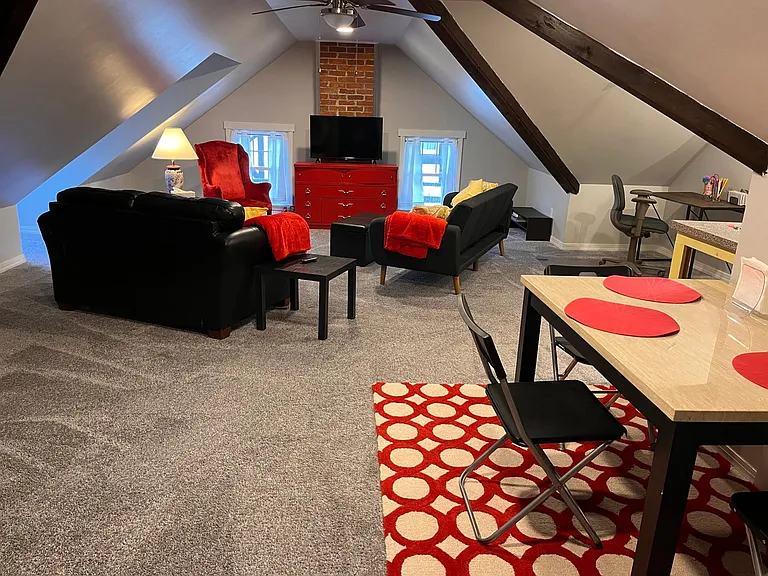 Living room with dining area