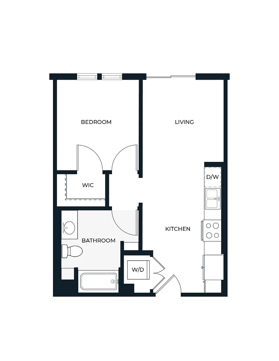 Floor plan Urban One Bedroom U1