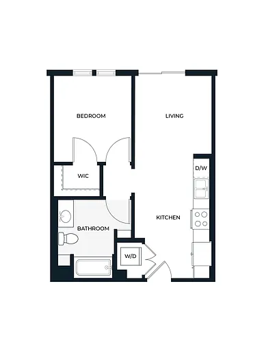 Floor plan Urban One Bedroom U1