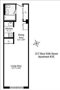 5th image of 317 W 54th St APT 3E