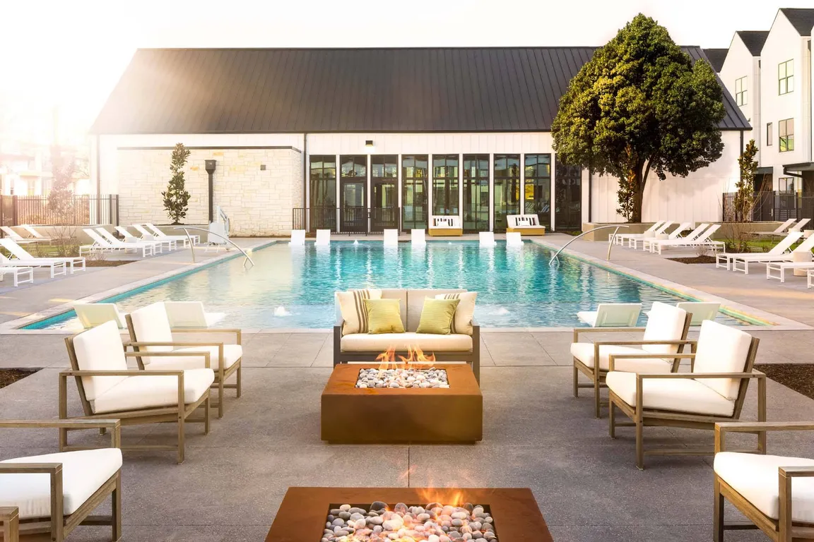 Gather with friends around the outdoor fire pit, creating warm memories on cool nights.