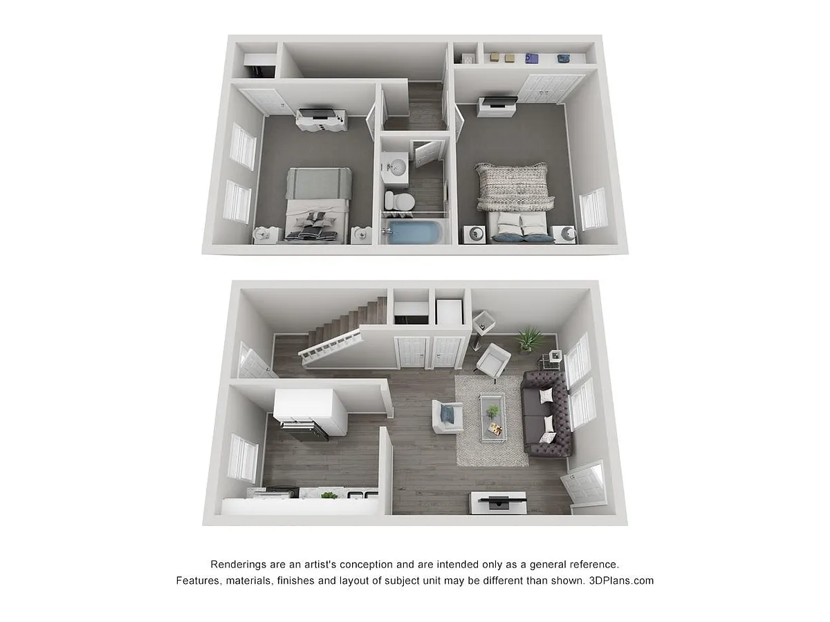 Floor plan Two Bedroom Apartment