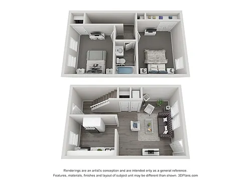 Floor plan Two Bedroom Apartment