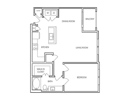 Floor plan 1 Bedroom